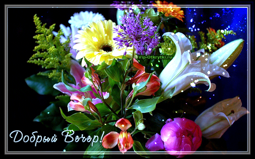 Открытка с подснежниками Добрый вечер. Открытка с мышонком Добрый вечер.