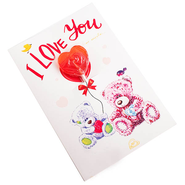 Анимация GIF открытка с сердцем и надписью I love you. Открытка с розовыми ро...