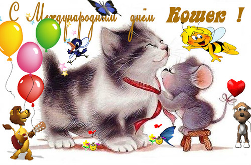 Картинки с днем кошек 1 марта. Картинки с днем кошек скачать.