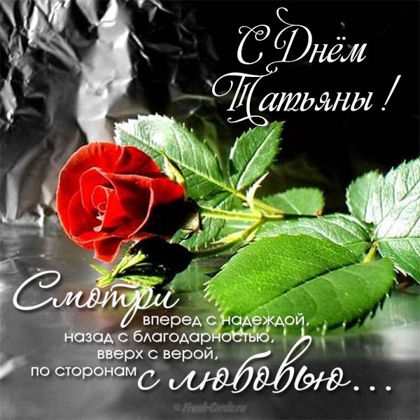  Открытка День святой Татьяны это праздник твой. Открытка с тюльпанами на Ден...