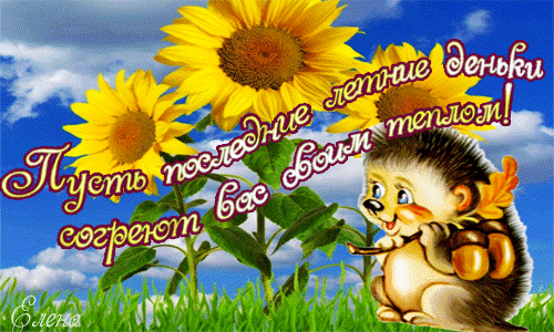 Скачать открытку с последним открытка поздравления с последним днем лета.