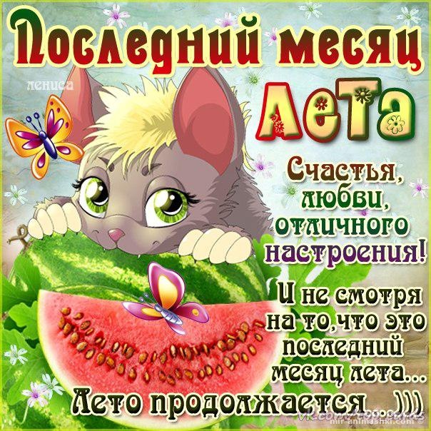 Скачать открытку с последним открытка поздравления с последним днем лета.