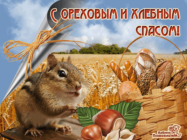 Красивые картинки с ореховым Спасом. Картинки GIF с ореховым Спасом.
