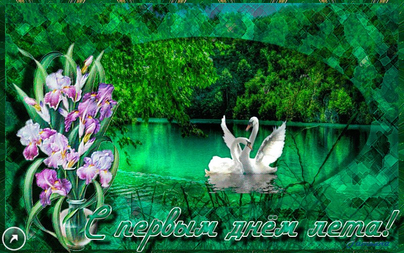 Открытка Лебединая пара. Открытка с пожеланиями нежно сказочного вечера с леб...