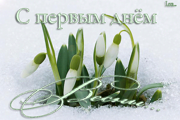прикольное поздравление С первым днем весны. Открытки С первым днем весны при...