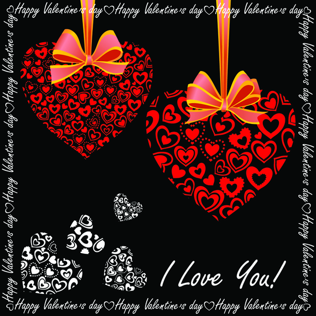  Открытка с розовым пушистым сердцем и надписью I love you. неоновая надпись ...