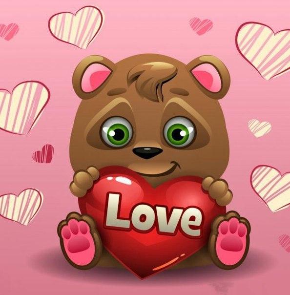 Картинка мишки с сердечками. Картинки зайчиков с сердечками.