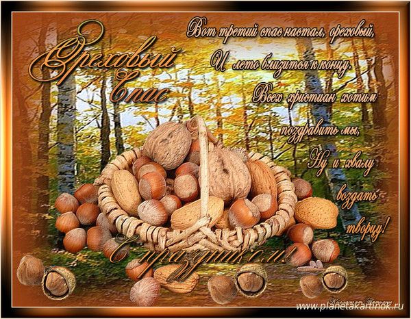 Картинки с ореховым Спасом. Бесплатные картинки с ореховым Спасом.