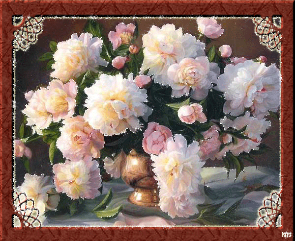 Красивая открытка с пионами. Поздравительная открытка, открытка с белыми пион...