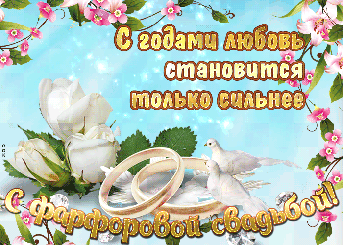 Поздравление с 20 летием свадьбы SMS. Открытки с годовщиной свадьбы.