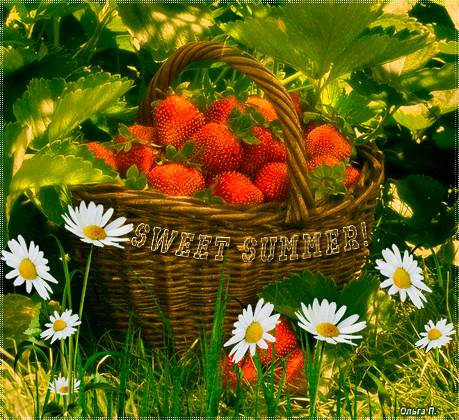 Открытки С днём рождения с ягодами. открытка с днём рождения с ягодами. 