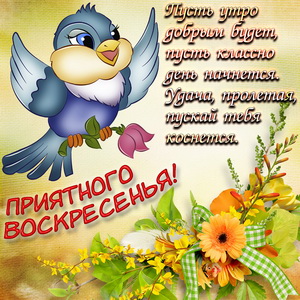 Картинка с воскресеньем. Картинка с рождением Доброе утро.  