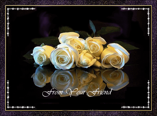 Открытка ко Дню рождения с белыми розами в коробке. Открытка для красавицы бе...