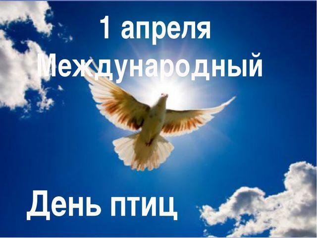 Красивая открытка с природой и птицами. Открытка 1 апреля птичий праздник.