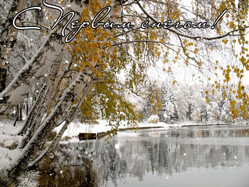 Картинки с первым снегом скачать бесплатно. Картинка Доброе утро с первым сне...