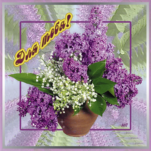 Открытка С Днём рождения С сиренью. Открытка на 1 Мая с сиренью.