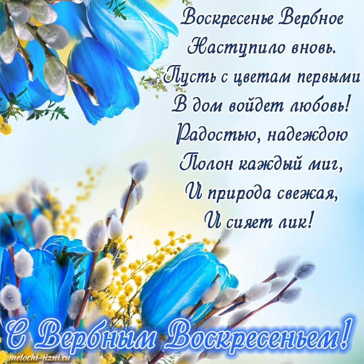Открытки бесплатные с вербным воскресеньем. Открытки мерцающие с вербным воск...
