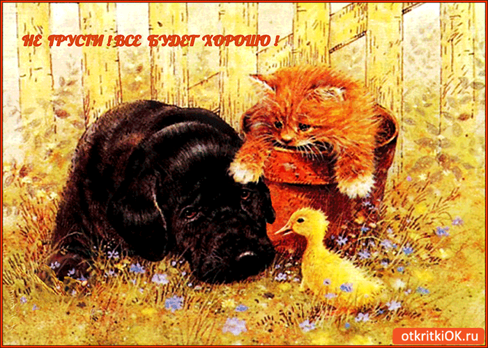 Открытки Не грусти анимация. Открытка не унывай. Картинки Не грусти я с тобой.