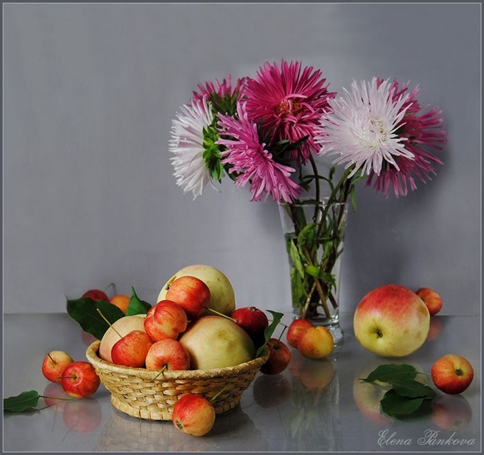 Открытка астры распустили свои крылья словно Ангелы, лохматые немножко.