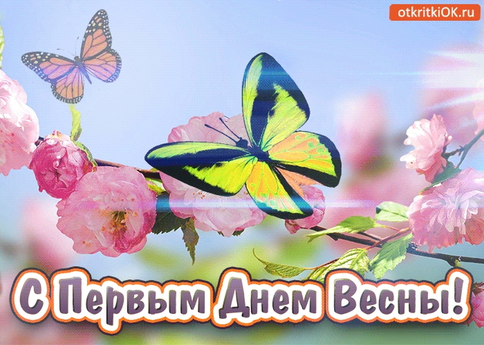  Открытки С первым днем весны Ладно. Открытки С первым днем весны бесплатно.