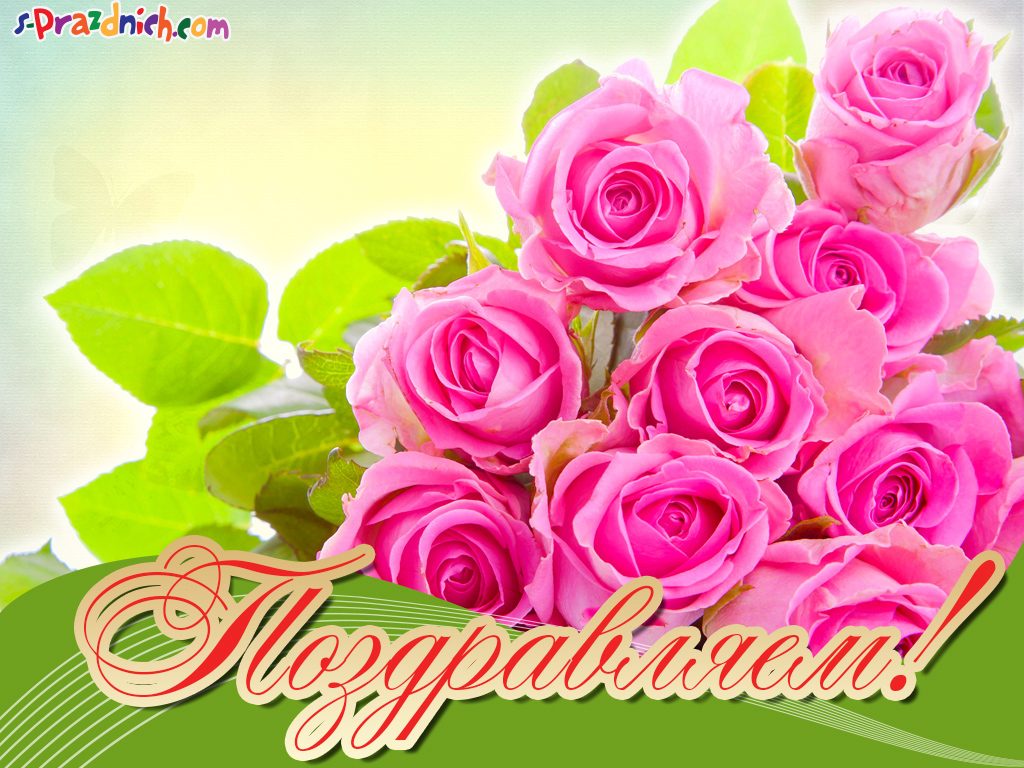 Стильные открытки С днём рождения с розовыми розами. Открытка с днём рождения...