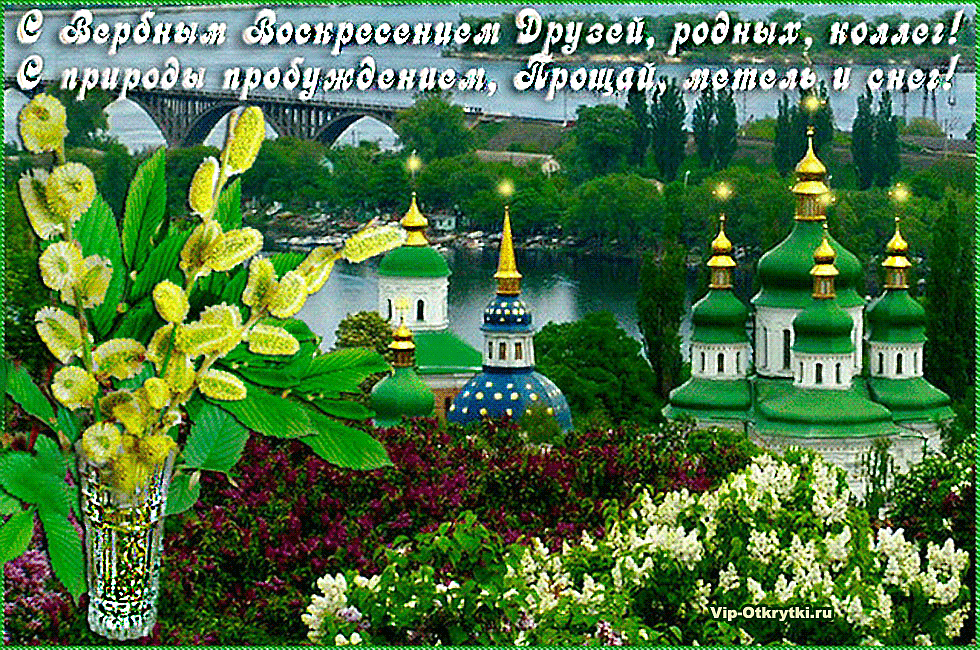 Картинка анимация С вербным воскресеньем. Картинка поздравляю с вербным воскр...