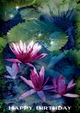 Открытка мерцающая блестящая с цветком лотоса. Открытка Лотос блестит в темноте.