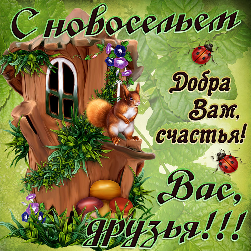 Открытка С новосельем, желаем много радостных хлопот! Открытки со стихами к н...