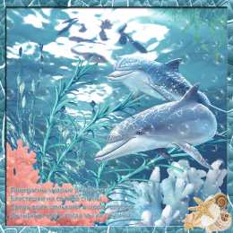 С дельфинами Открытка Дельфин цветами. Открытка с дельфином Вы можете улыбнуться?