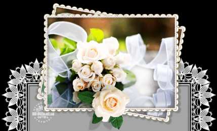 С белыми розами Открытка для Виктории на день рождения с букетом белых роз. 