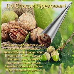 Ореховый спас Открытки с ореховым. анимационные открытки с ореховым Спасом.